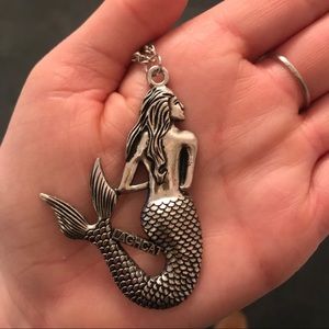 Silver Mermaid Pendant Necklace
